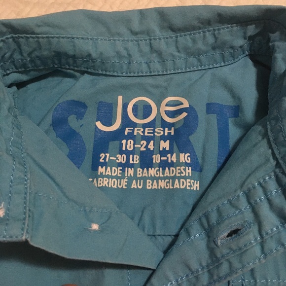 18-24m (4/$20) Cargo Shorts and Teal Button-Down by Joe Fresh - Picture 6 of 13